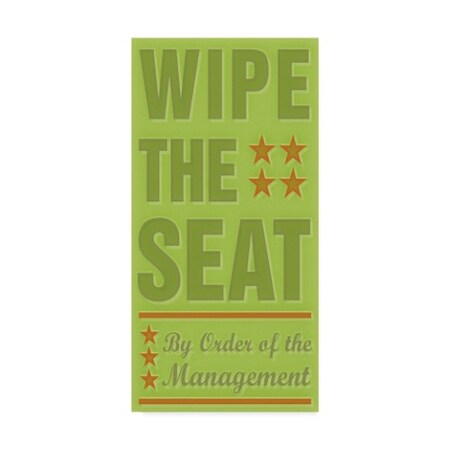 John W. Golden 'Wipe The Seat' Canvas Art,24x47